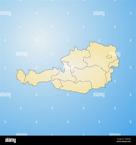 Map of Austria with the provinces, filled with a radial gradient Stock Vector Image & Art - Alamy