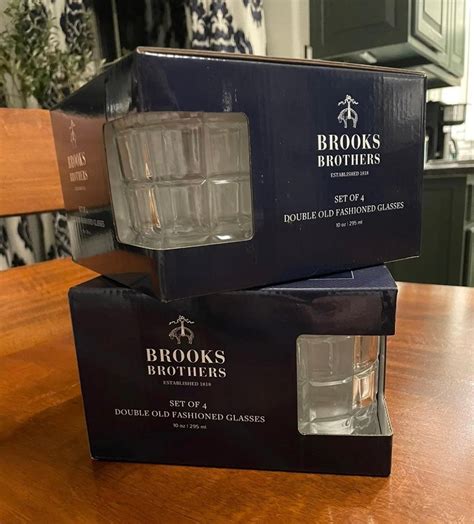 Brooks Brothers Glass Old-Fashioned Glasses | Mercari