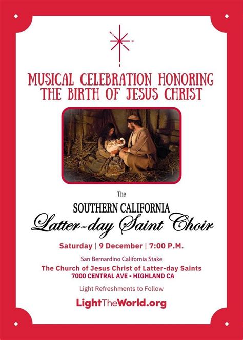 Musical Celebration Honoring the Birth of Jesus Christ , Church of ...