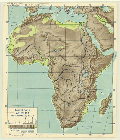 Physical Map Of Africa With Landforms