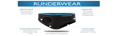 Runderwear RB0121-1 Anti-Chafe Sports Briefs, Men's Small (Cyan Blue ...