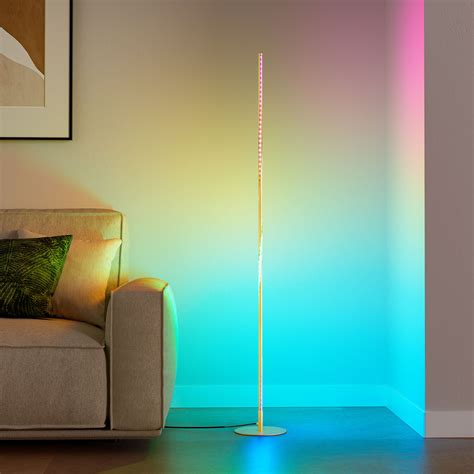 Wrought Studio™ 57" Led Dimmable Corner Ambient Floor Lamp With Remote ...