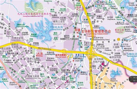 深圳地图高清中英文版图片