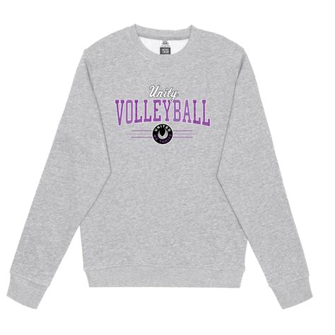 Unity Volleyball Premium Crewneck- Collegiate Logo Purple (Print Logo ...