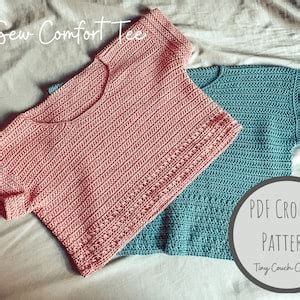 Tee Shirt Crochet Pattern Crochet Top Pattern PDF New Sew - Etsy