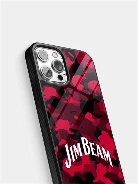 Jim Beam Camo Red - iPhone 13 Pro Max Cover - Glass