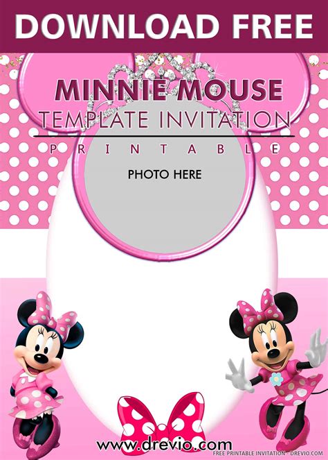 Minnie Birthday Invitation Template - Printable Multiplication Tables