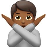 🙅🏾 Person gesturing NO: medium-dark skin tone emoji copy paste png download