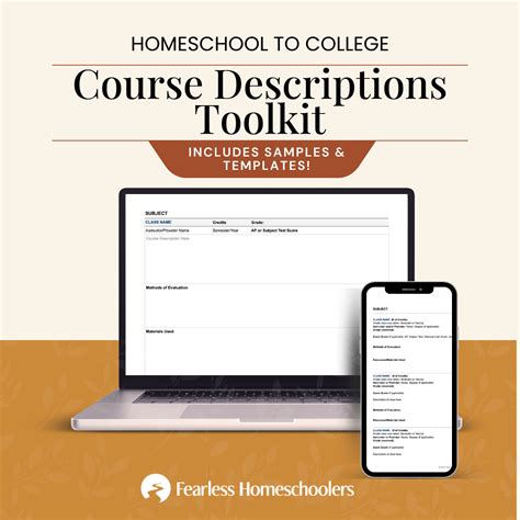 Homeschool to College: Course Descriptions Toolkit – Fearless Homeschoolers