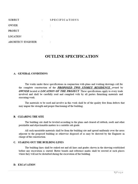 Construction Specifications Example 的图像结果