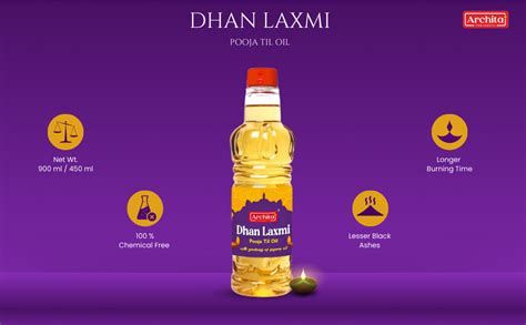 Archita Dhan Laxmi Pooja Oil | 100% Pure Sesame (Til/Gingelly) Oil for ...