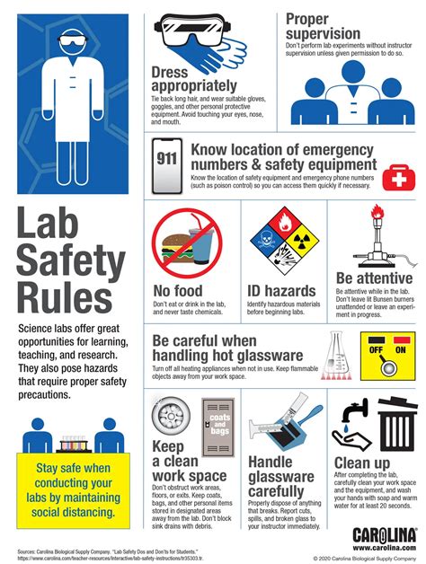 Infographic: Lab Safety Rules | Carolina Biological Supply