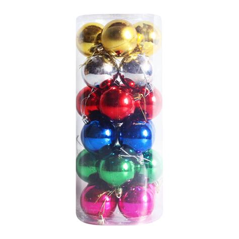 Christmas Tree Decorations, 24 PCS 1.18" Variety Ball Ornaments Bulk ...