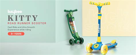 Baybee Kitty Kick Scooter for Kids, Foldable Kids Scooter with 4 Height ...