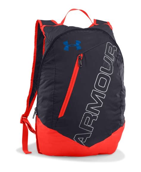 Under Armour Packable Backpack, Stealth Gray/Bolt Orange, One Size ...
