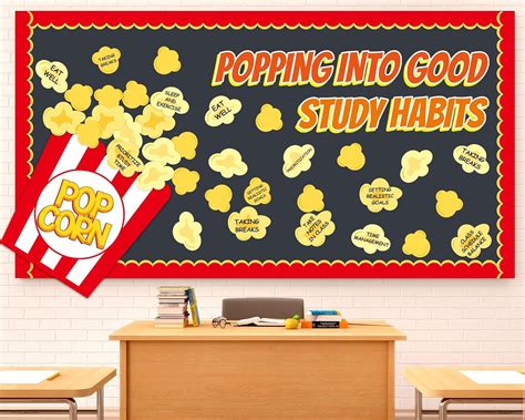 Naozinebi Popcorn Bulletin Board Set Popping Into Good Study India | Ubuy