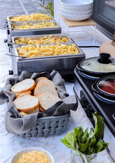 How to set up a buffet table for parties on a budget. | Pasta bar ...