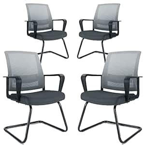 CLATINA Office Guest Chair with Lumbar Support and Mid Back Mesh Space ...
