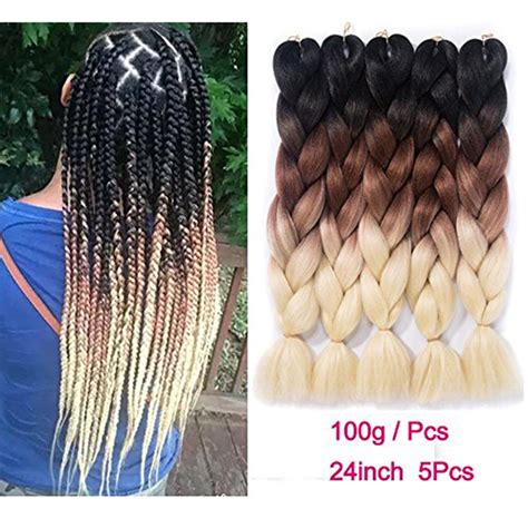 LELINTA Beasuty Braiding Hair Extensions Synthetic Fiber for Twist ...