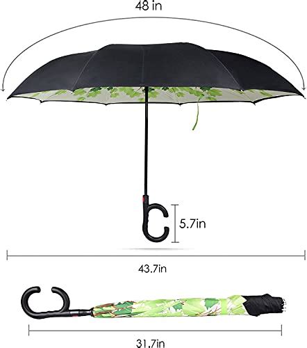 Zureni Double Layer Inverted Colourful Umbrella for Men-Women & kids ...