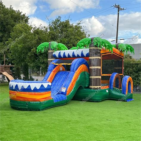 Ocean Inflatable Bounce House Water Slide Combo With Splash Pool Jumpe – Inflatable-Zone