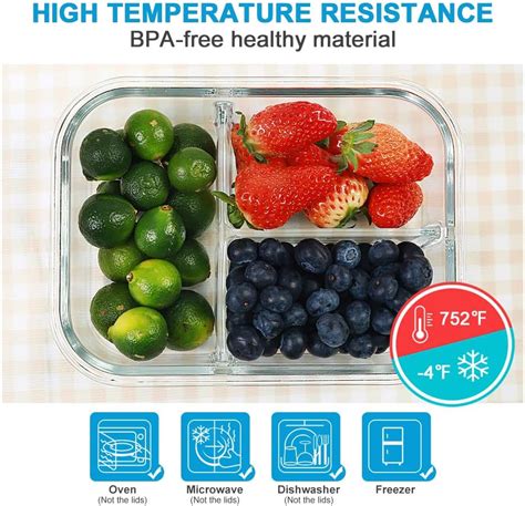 DASTRUST DAS TRUST 3 Pack Bento Box Glass Meal Prep India | Ubuy