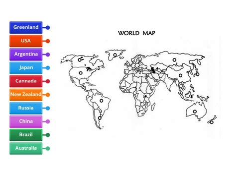 World Map Simple Labelled 的图像结果