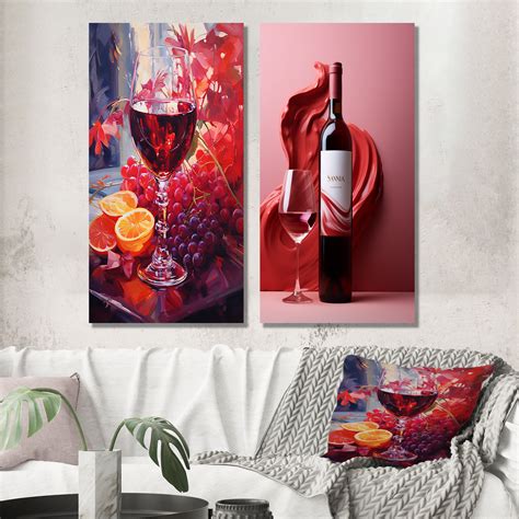 Lark Manor™ Sangrias Spirit - Wine Canvas Art Print Set Of 2 | Wayfair