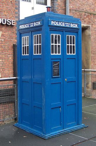 Image result for Doctor Who Blue Box Exploding