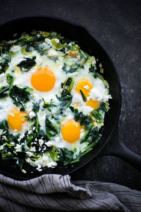 Sautéed Dandelion Greens with Eggs - A Beautiful Plate