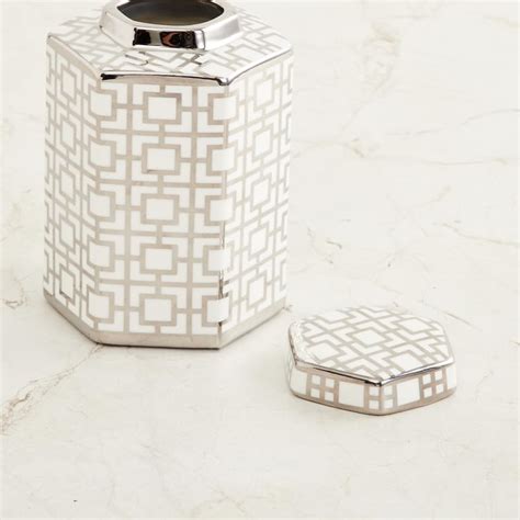 Buy Splendid Decal Decor Jar with Lid from Home Centre at just INR 1199.0