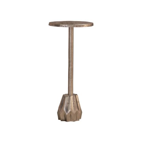 Industrial Style Metal Accent End Table