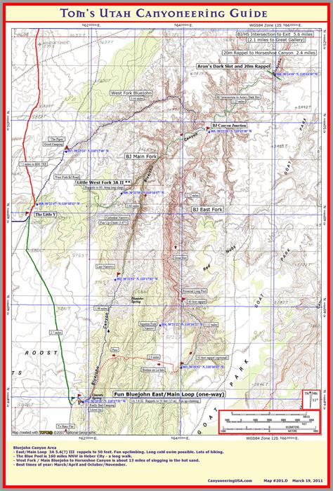 Blue John Canyon Map