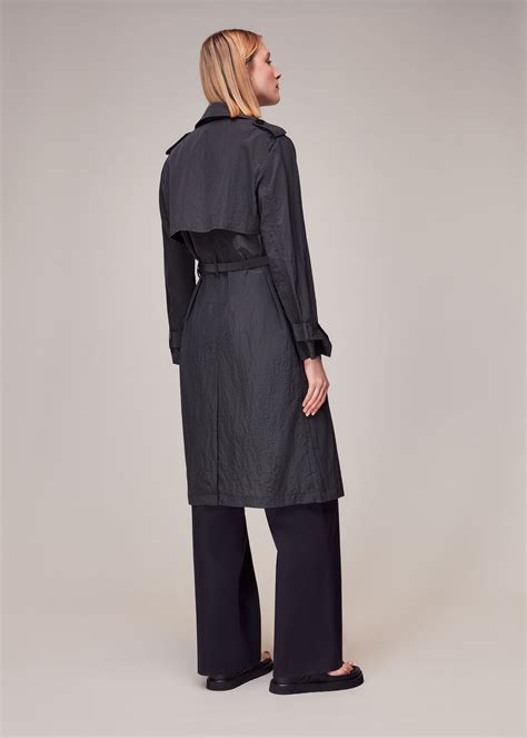 Dark Grey Water Resistant Trench Coat | WHISTLES | Whistles UK