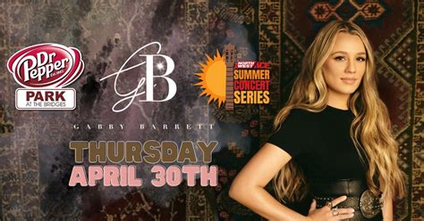 Gabby Barrett at Dr Pepper Park , 9 Old Whitmore Ave, Roanoke, VA ...
