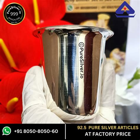 83 grams Pure Silver Glass - Malabar Pattern - Mirror Finished ...