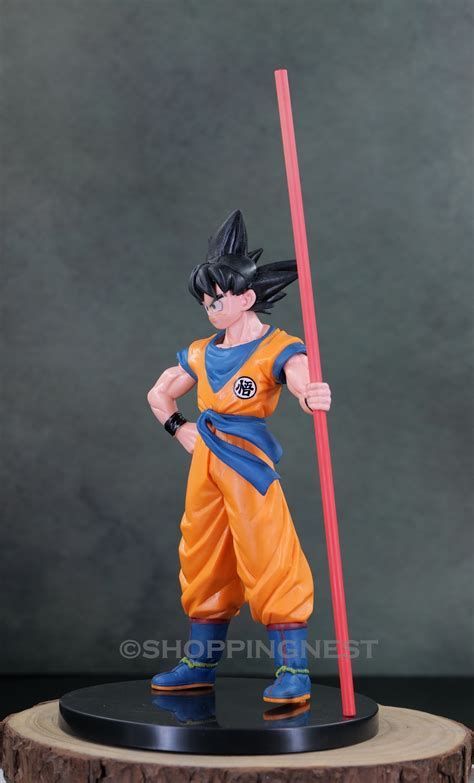 Dragon BAll Z Goku With Stick in Hand Standing Action Figurine | 24 Cm