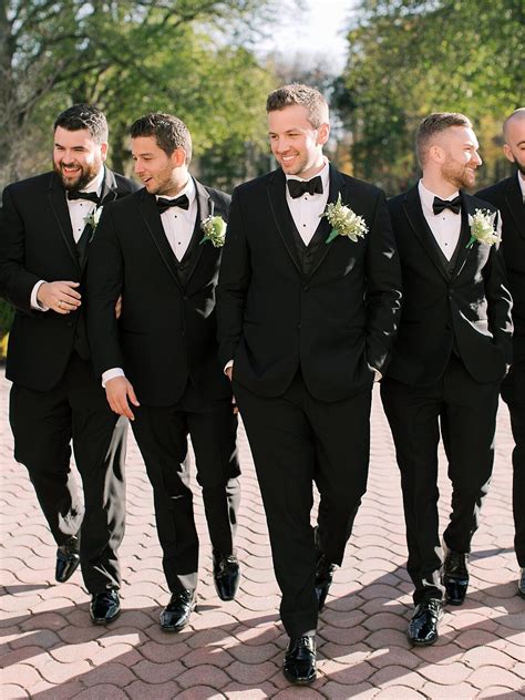 Groom and Groomsman in black tie | Groomsmen in black tie, Groomsmen ...