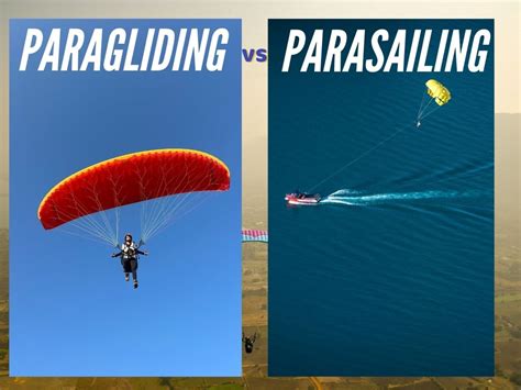 Difference between Paragliding and Parasailing - Temple Pilots