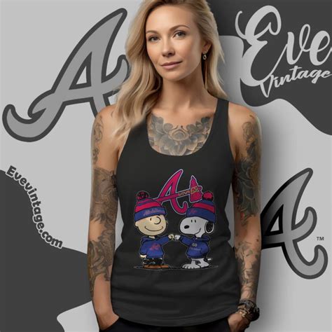 Charlie Brown And Snoopy Atlanta Braves Shirt - EVE Vintage