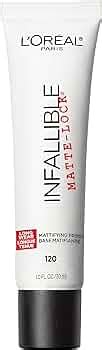 L'Oreal Paris Cosmetics Infallible Pro Matte Lock Primer, 1 Fluid Ounce ...