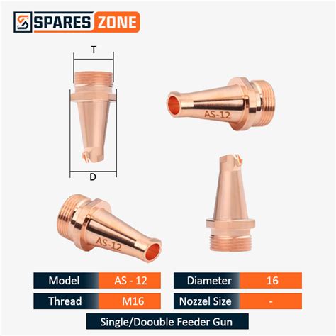SUP 23T AS-12 Type M16 Fiber Laser Welding Gun Nozzle