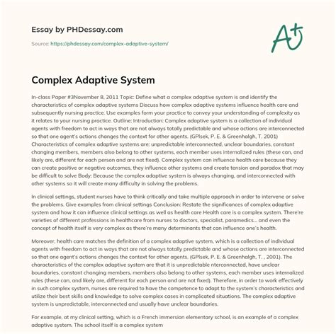 Image result for Complex Adaptive System Examples