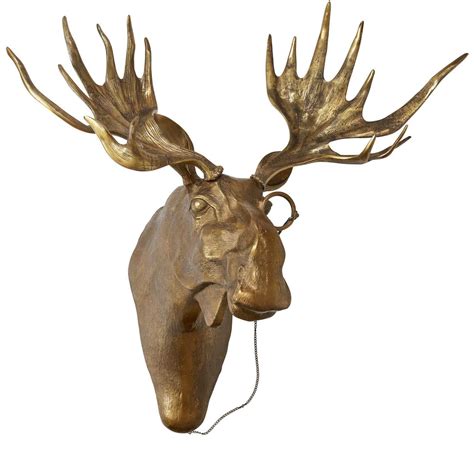 Frankie the Stag & Friends Brass Wall Mounted Animal Head Sculptures ...