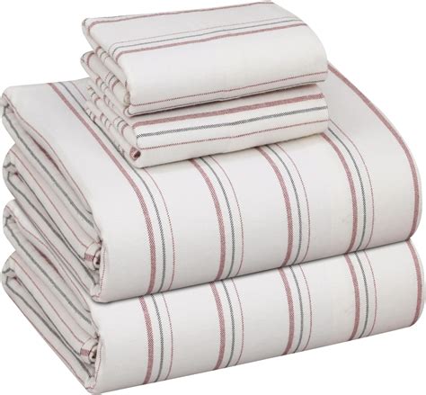 Amazon.com: RUVANTI Flannel Sheets Full Size - 100% Cotton Double ...