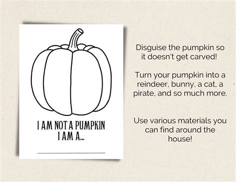 Disguise a Pumpkin Craft Project: Halloween Family Activity (instant ...