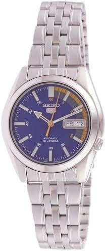 Seiko Men's SNK371K Seiko 5 Automatic Blue Dial Stainless Steel Watch ...