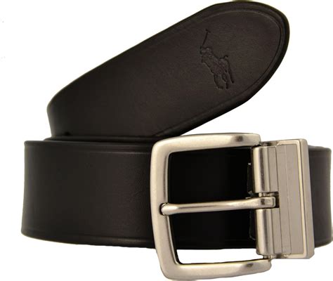 Amazon.com: Polo Ralph lauren Mens Reversible Leather Belt (36, Black ...