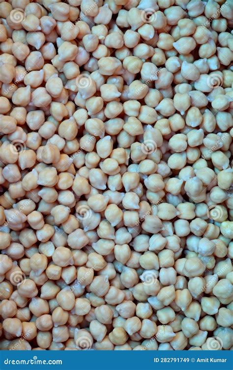 Closeup the Bunch Ripe White Gram Grains in the Wooden Basket Soft ...