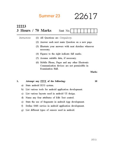 22617-2023-Summer - Model Answers for Android Development Exam - Studocu